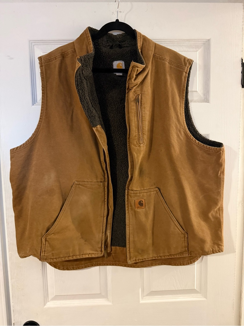 Carhartt Men’s Sherpa-Lined Work Vest - Carhartt Brown